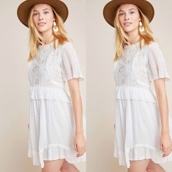 💯 ANTHROPOLOGIE Basilia Embroidered Tunic - Picture 1 of 2